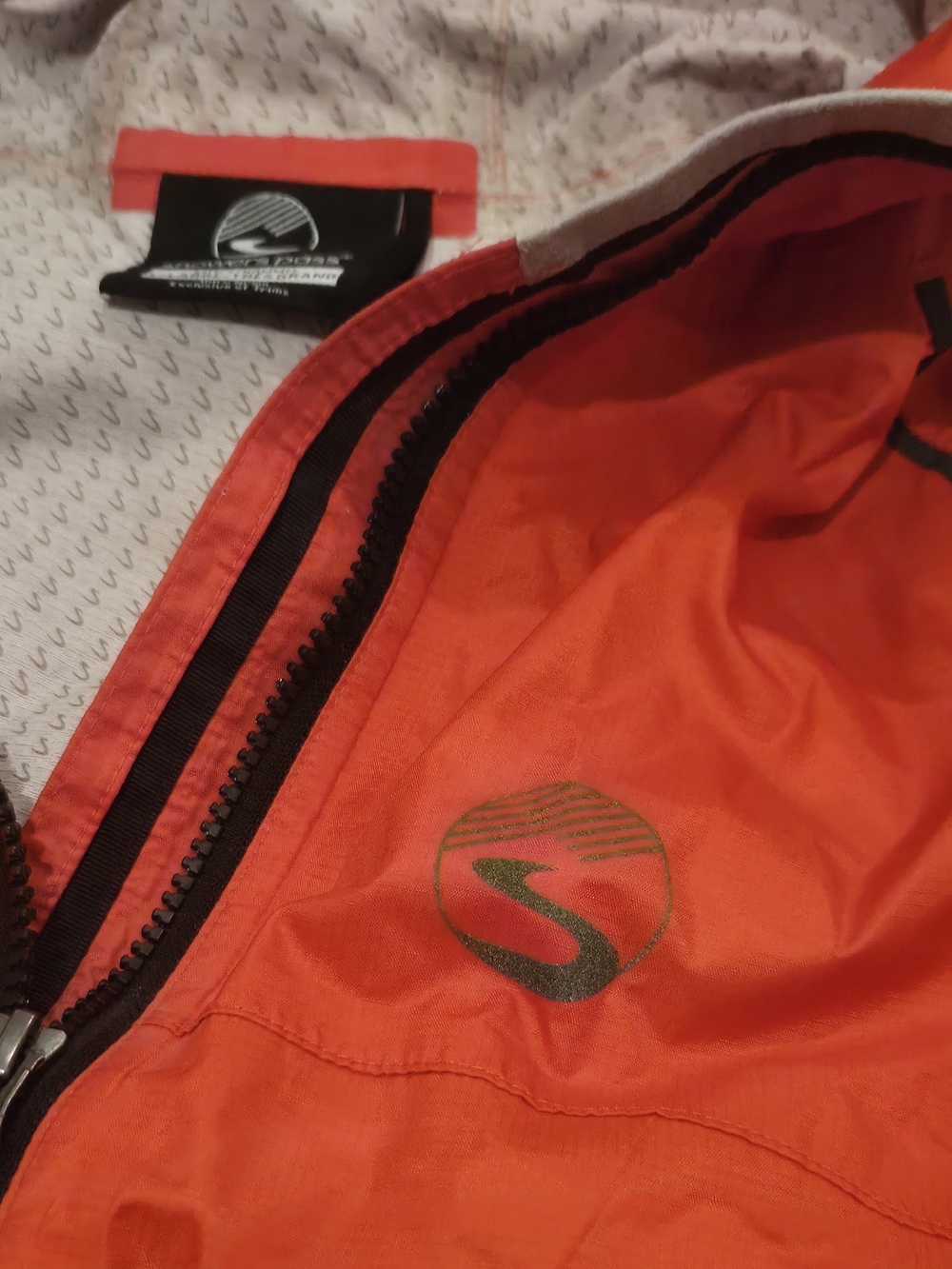 Showers Pass Men’s XL Waterproof Cycling Rain Jacket Artex Hooded Red Reflective